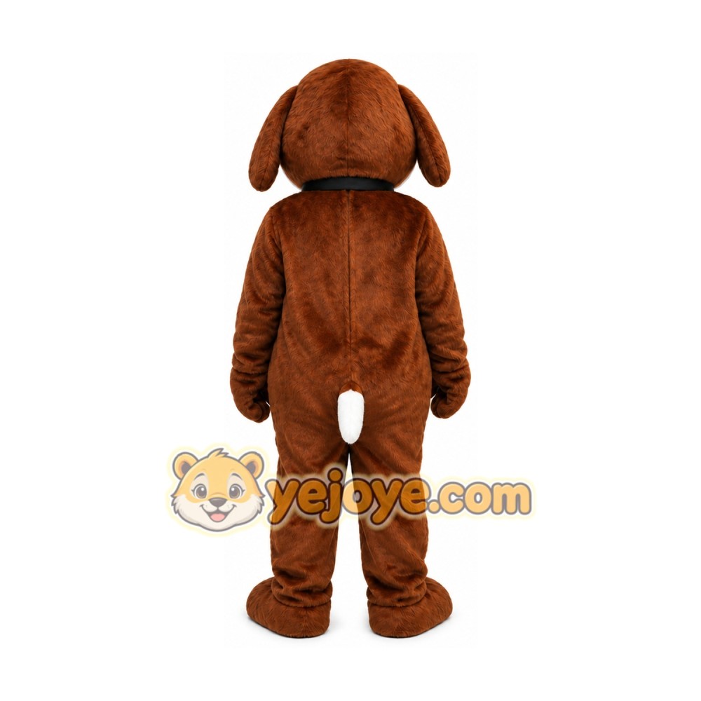 Buddy White & Brown Dog Mascot Costume Buddy White & Brown Dog Mascot Costume