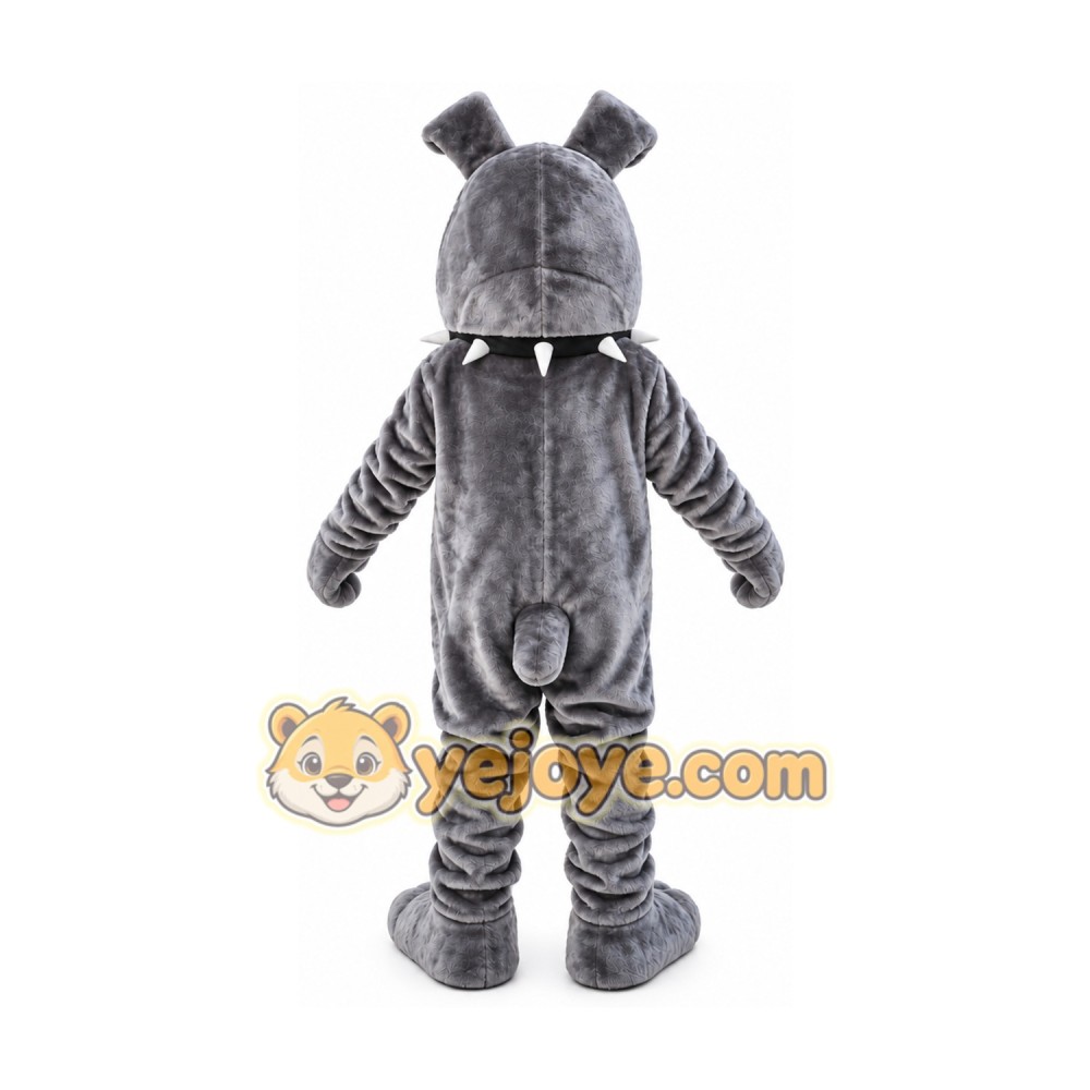 Gray Bulldog Mascot Costume Gray Bulldog Mascot Costume