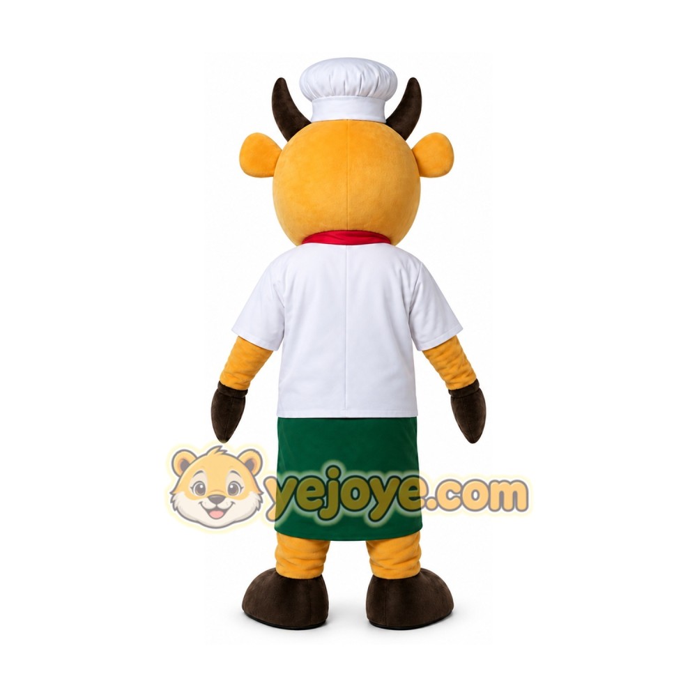 Calf Bull Cow Chef Mascot Costume Calf Bull Cow Chef Mascot Costume