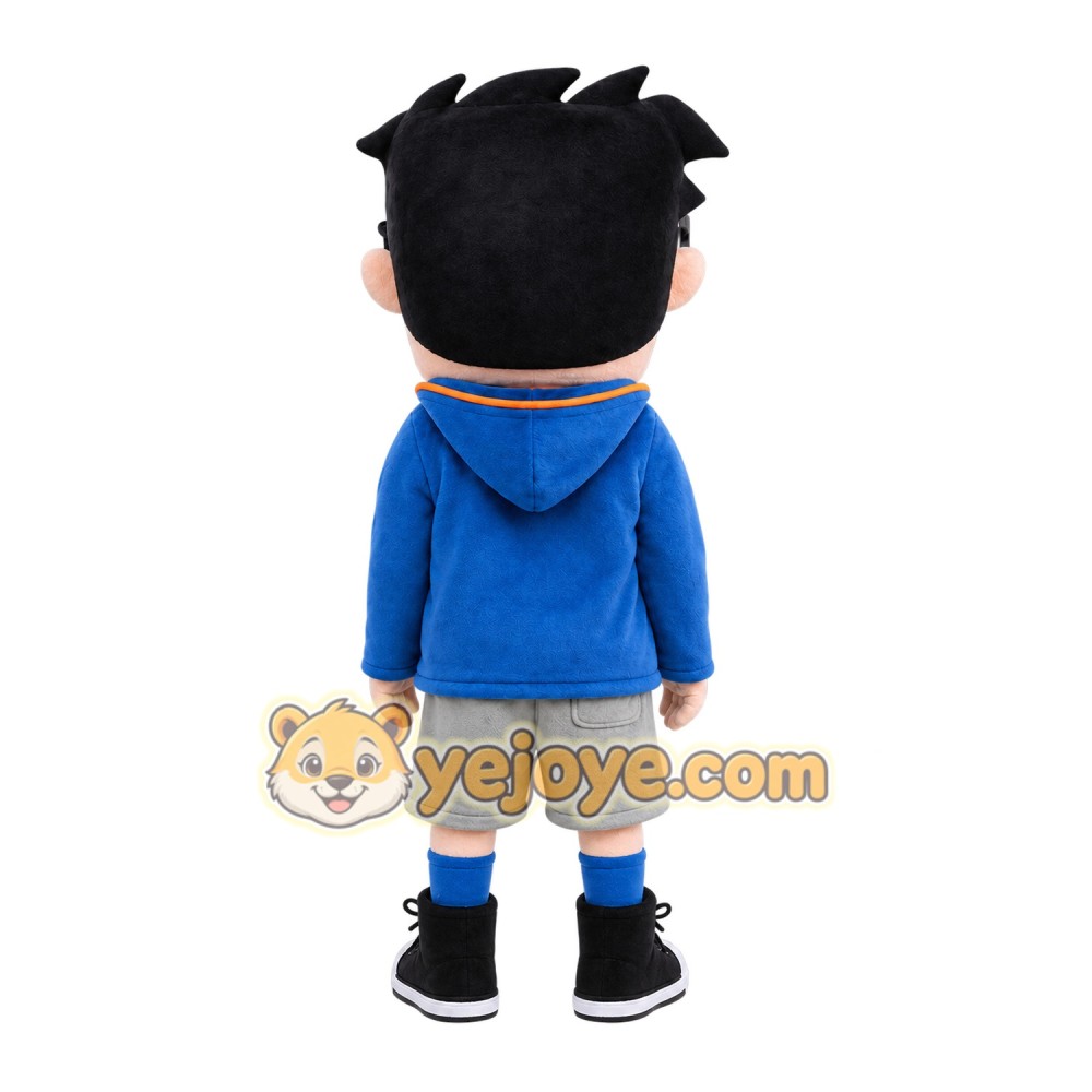 Character Adult Glasses Boy Mascot Costume Character Adult Glasses Boy Mascot Costume