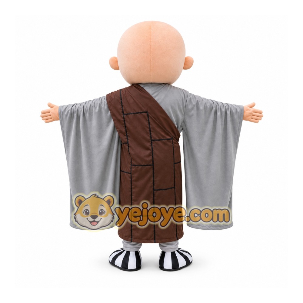 Childish Buddhist Monk Mascot Costume Cartoon Mascot Childish Buddhist Monk Mascot Costume Cartoon Mascot