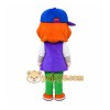 Orange-Haired Cartoon Child Mascot Costume