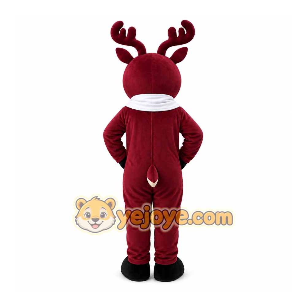 Christmas Deer Mascot Costume Red Nose Deer Christmas Deer Mascot Costume Red Nose Deer