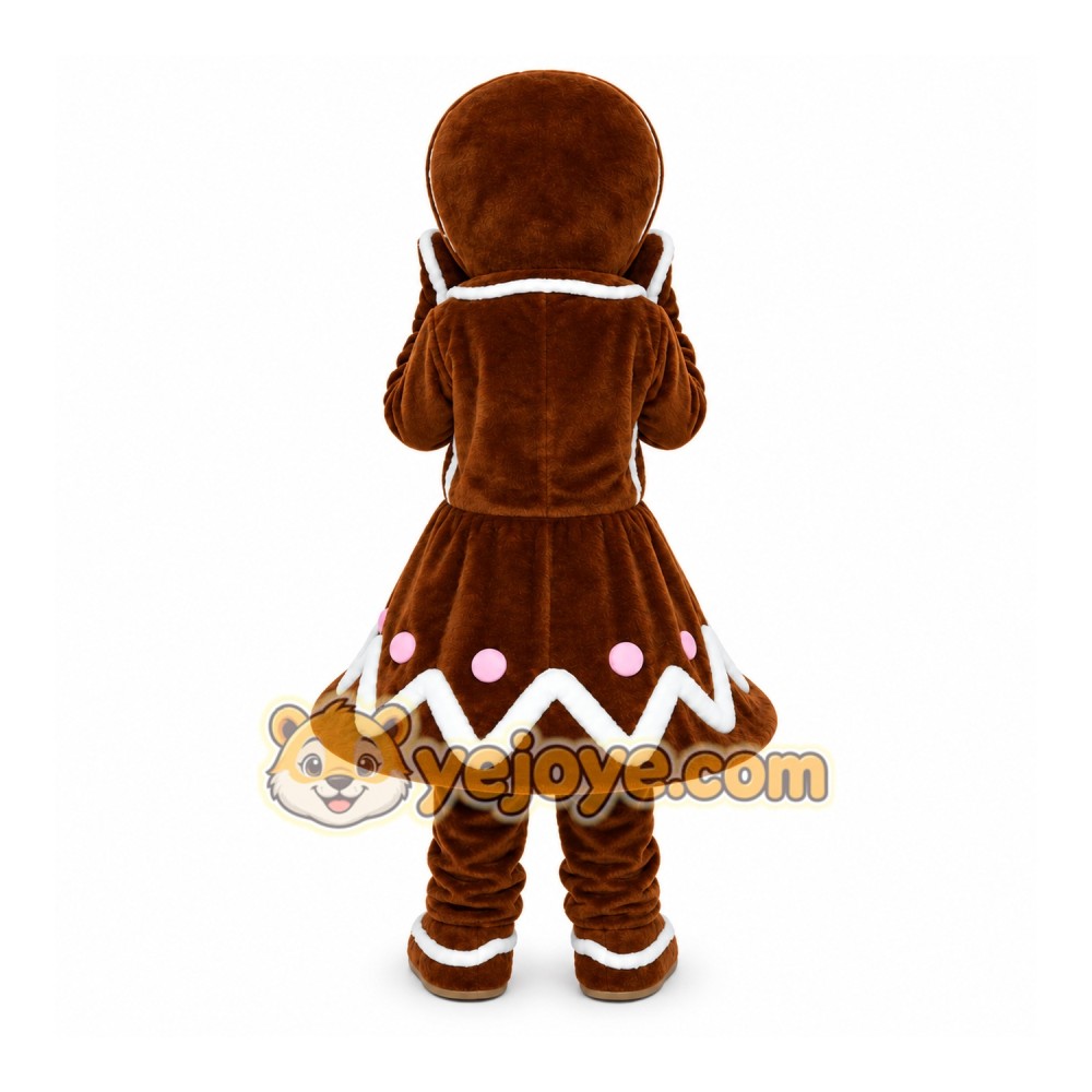 Christmas Lady Gingerbread Heart Mascot Costumes Christmas Lady Gingerbread Heart Mascot Costumes