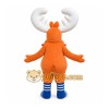 Orange Moose Mascot Costume Orange Moose Mascot Costume