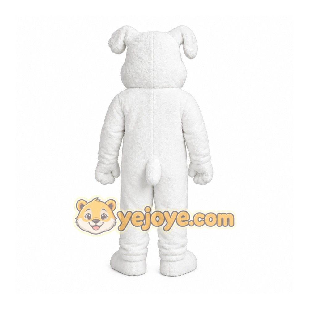 Custom Big White Dog Adult Mascot Costume Custom Big White Dog Adult Mascot Costume
