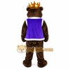 Dark Brown King Bear Mascot Costume