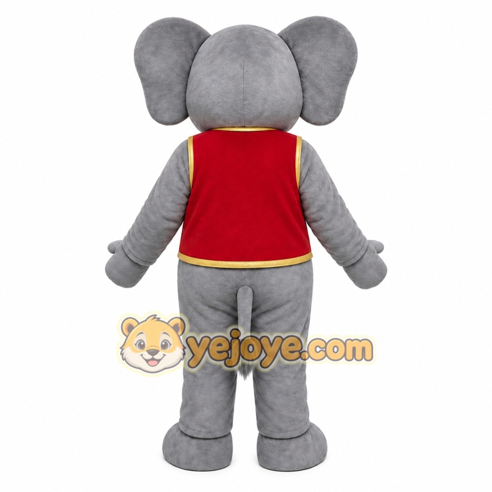 Gray Elephant Mascot Costume