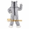 Deluxe Long Hair Light Grey Husky Mascot Costume Deluxe Long Hair Light Grey Husky Mascot Costume