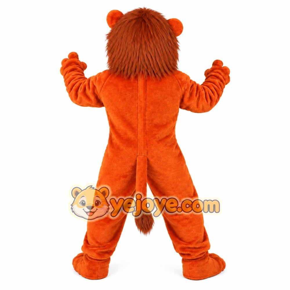 Deluxe Red Power Lion Mascot Costume