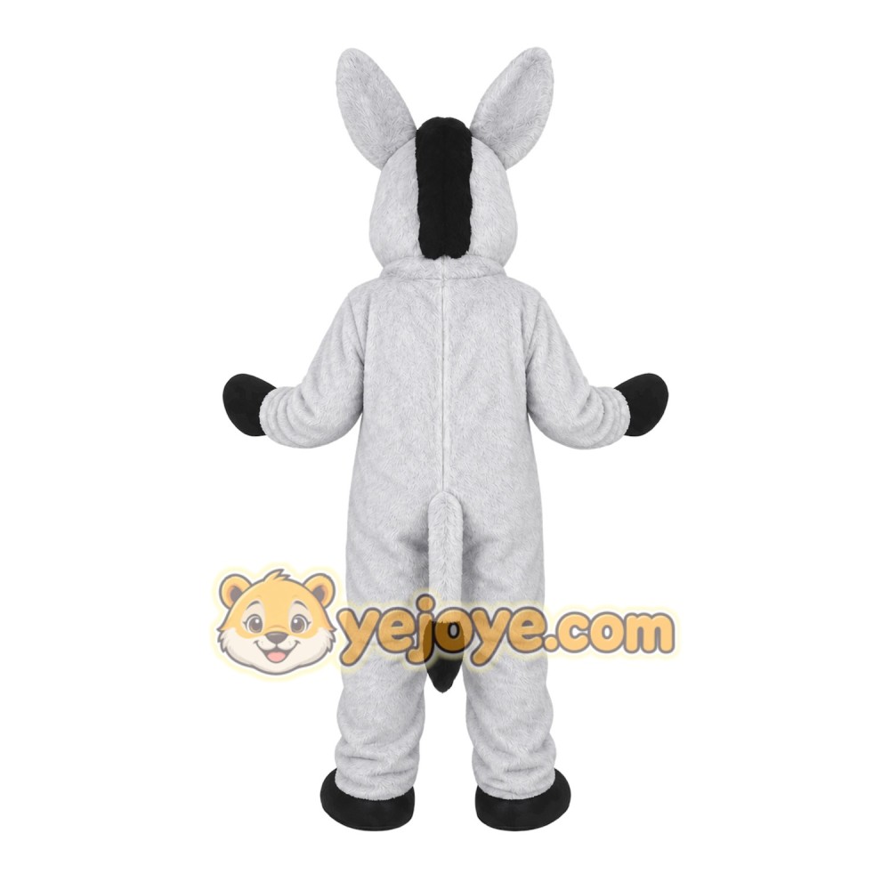 Gray Donkey Mascot Costume Gray Donkey Mascot Costume