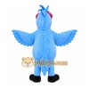 Blue Parrot with Flower Headband Mascot Costume