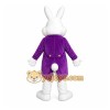 Easter Bunny Rabbit Mascot Costume with Purple Jacket Easter Bunny Rabbit Mascot Costume with Purple Jacket