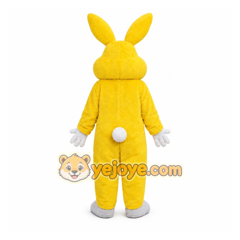 Easter Rabbit Bunny Mascot Costume Yellow Rabbit Easter Rabbit Bunny Mascot Costume Yellow Rabbit
