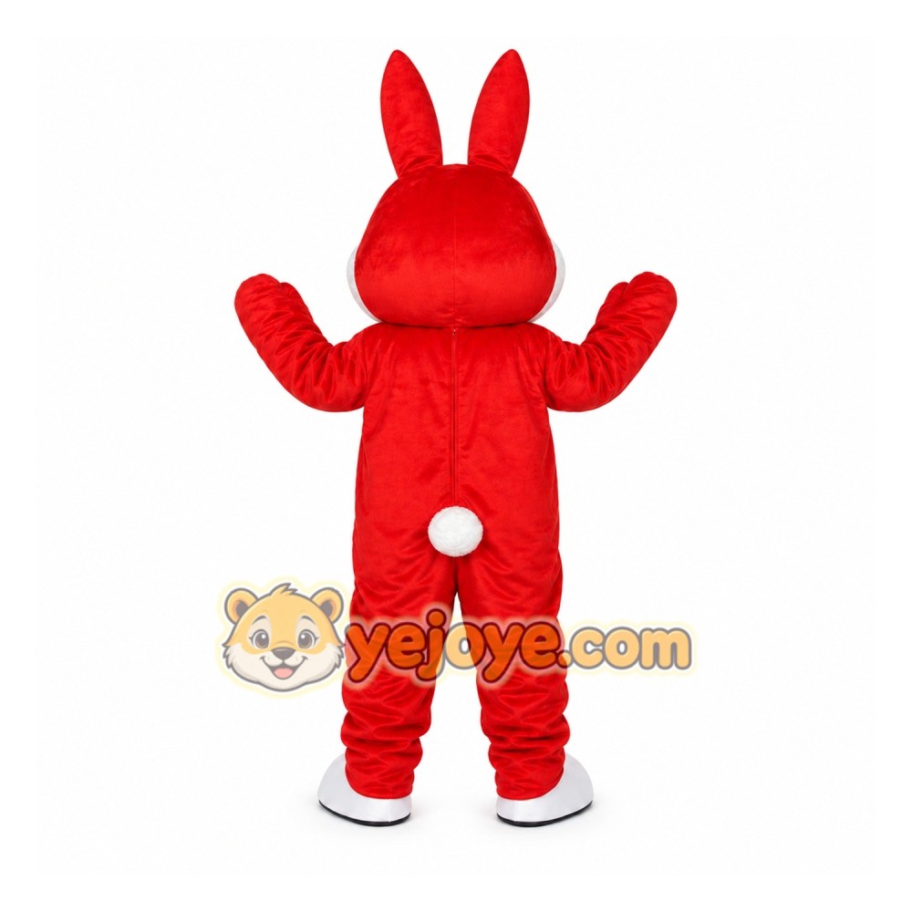 Easter Red Rabbit Bunny Mascot Costume Easter Red Rabbit Bunny Mascot Costume