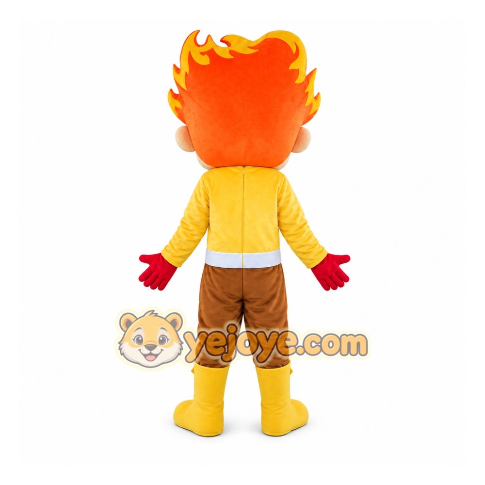 Fire Boy Costume Plush Adult Fire Head Mascot Costume Fire Boy Costume Plush Adult Fire Head Mascot Costume