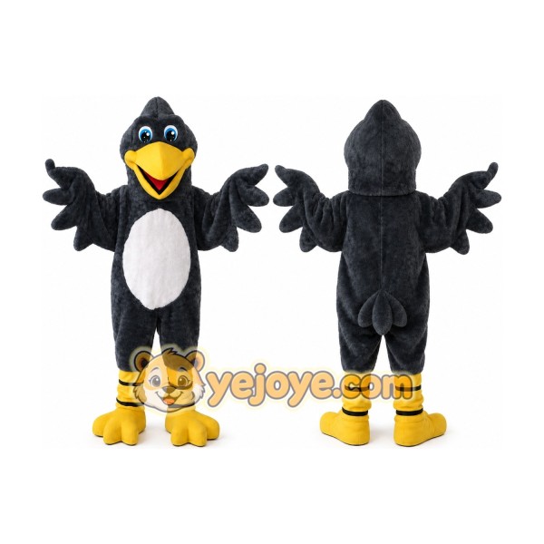 Adult Black Bird Cosplay Mascot Costume