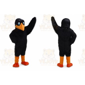 Adult Black Bird Eagle Cartoon Mascot Costume