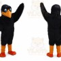 Adult Black Bird Eagle Cartoon Mascot Costume