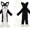Adult Black Dog Fox Fancy Cartoon Mascot Costume
