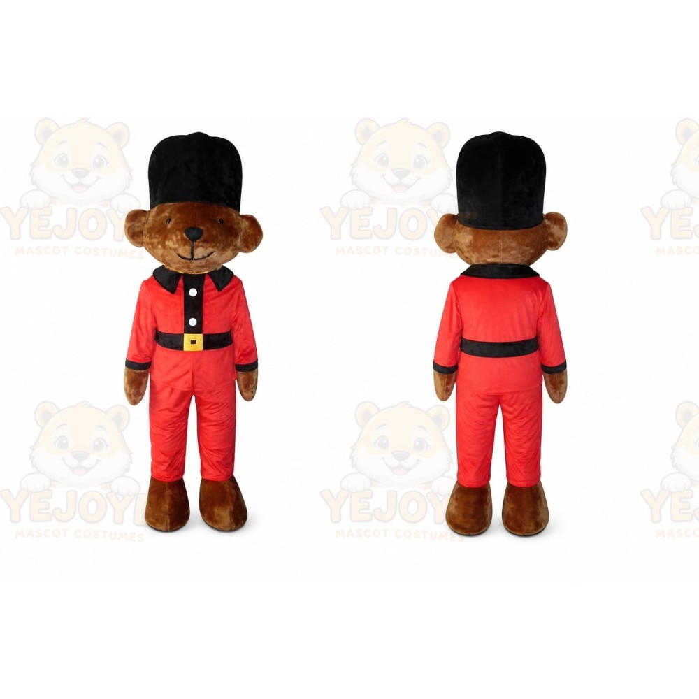 Adult Black Hat Bear Mascot Costume
