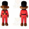 Adult Black Hat Bear Mascot Costume