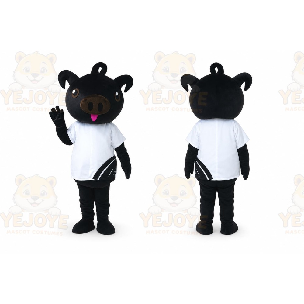 Adult Black Pig Mascot Costume