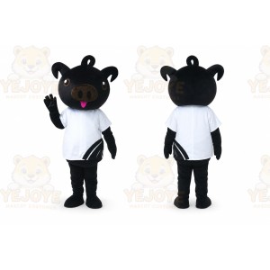 Adult Black Pig Mascot Costume
