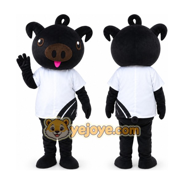 Adult Black Pig Mascot Costume