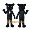 Adult Black Suit Dog Mascot Costume Adult Black Suit Dog Mascot Costume