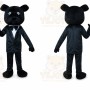 Adult Black Suit Dog Mascot Costume