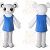 Adult Blue Dress Bear Mascot Costume