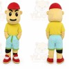 Adult Cartoon Boy Mascot Costume with Red Hat