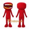 Adult Cartoon Red Big Mouth Doll Mascot Costume