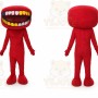 Adult Cartoon Red Big Mouth Doll Mascot Costume