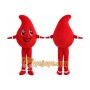 Adult Cartoon Red Blood Drop Mascot Costume