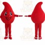 Adult Cartoon Red Blood Drop Mascot Costume