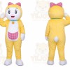 Adult Cartoon Yellow Cat Mascot Costume