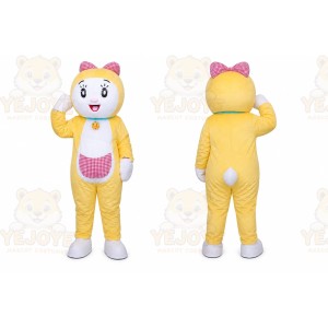 Adult Cartoon Yellow Cat Mascot Costume