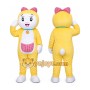 Adult Cartoon Yellow Cat Mascot Costume