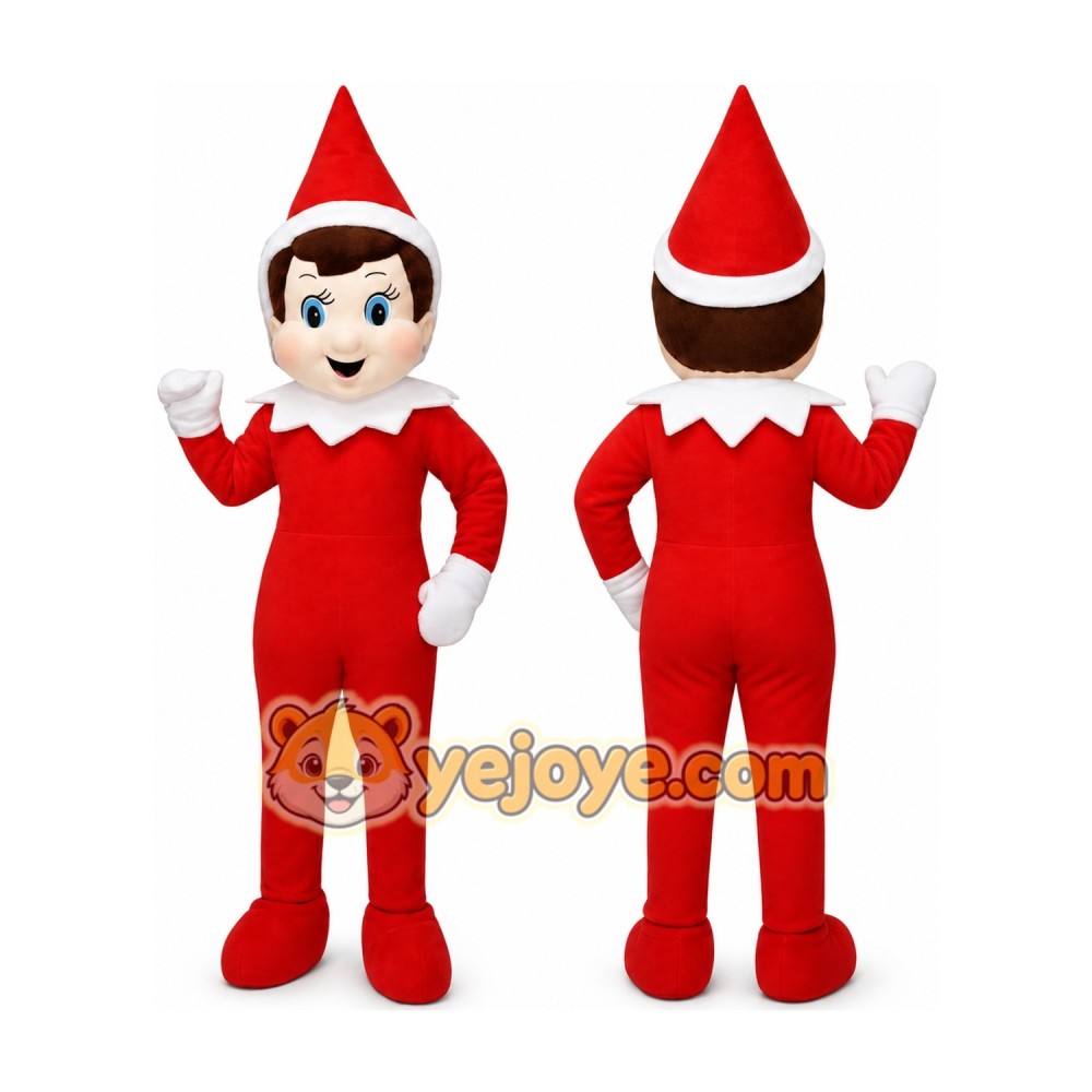 Adult Christmas Boy Elf Mascot Costume Adult Christmas Boy Elf Mascot Costume