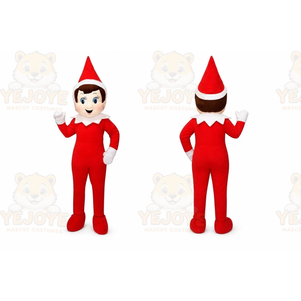 Adult Christmas Boy Elf Mascot Costume