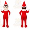 Adult Christmas Boy Elf Mascot Costume