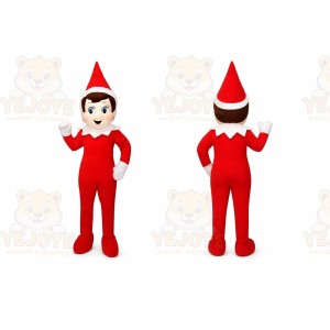 Adult Christmas Boy Elf Mascot Costume