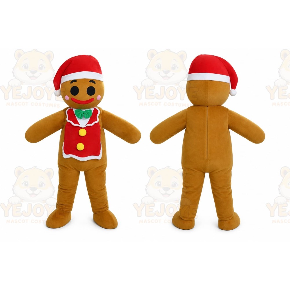 adult gingerbread man mascot costume