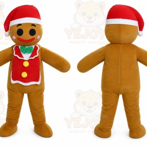 adult gingerbread man mascot costume