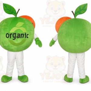 Adult Green Apple Fruit Mascot Costume