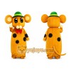 Adult Green Hat Mouse Mascot Costume Adult Green Hat Mouse Mascot Costume