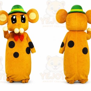 Adult Green Hat Mouse Mascot Costume