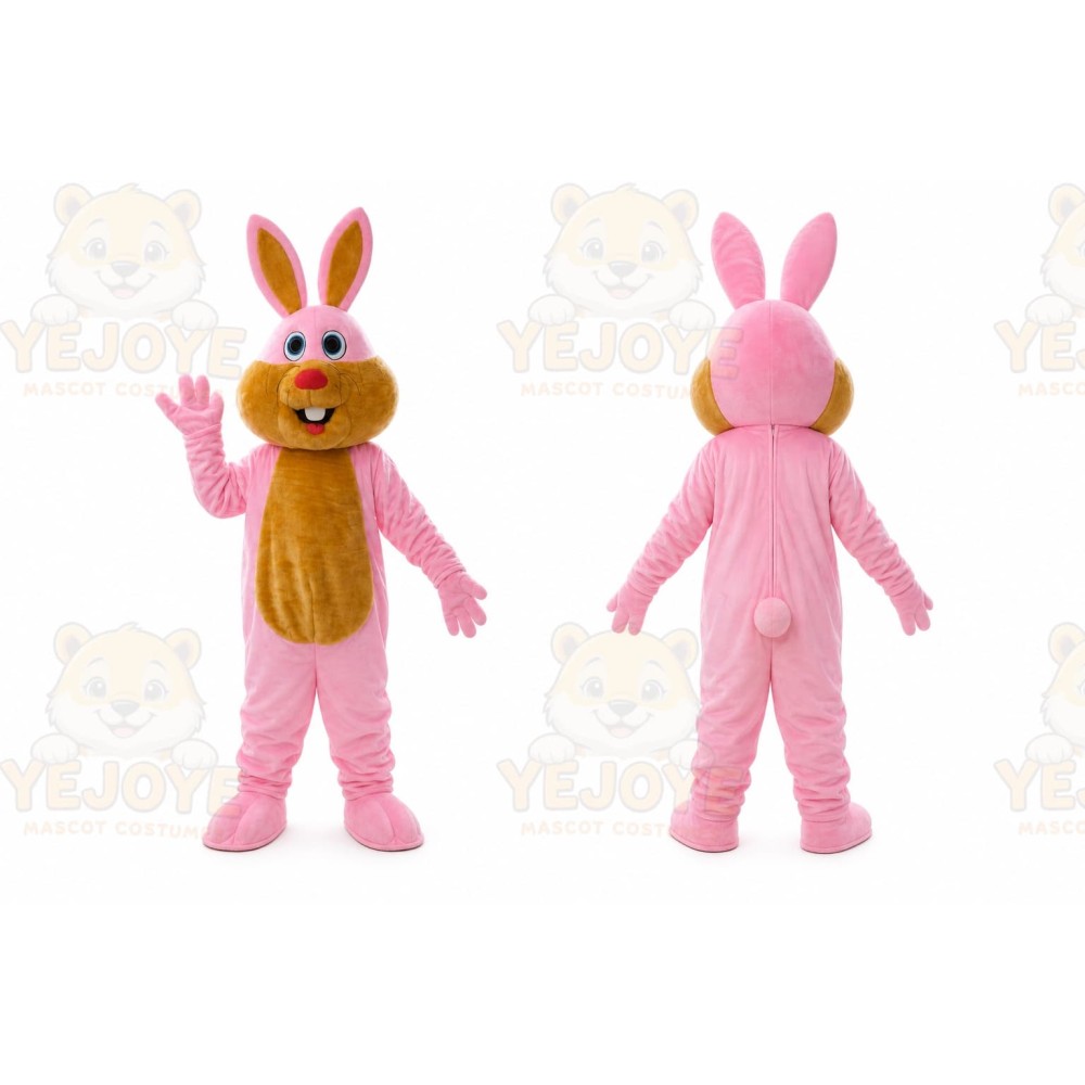 Adult Pink Bunny Rabbit Mascot Costume